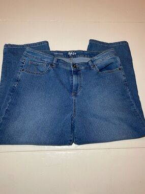 Style & Co. Curvy Capris Women's Blue Denim Jeans size 12